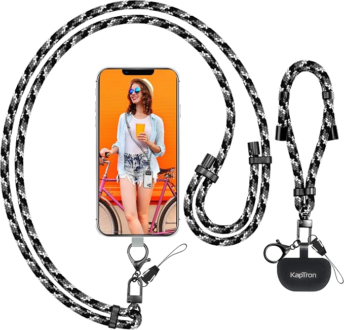 Universal Phone Lanyard with Wrist Strap, Adjustable Crossbody Cell Phone by KAPTRON