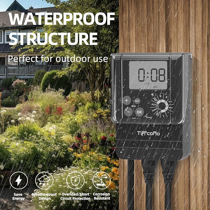 TiFFCOFiO New Digital Outdoor Timer Waterproof, Dial Programmable Method - Image 3