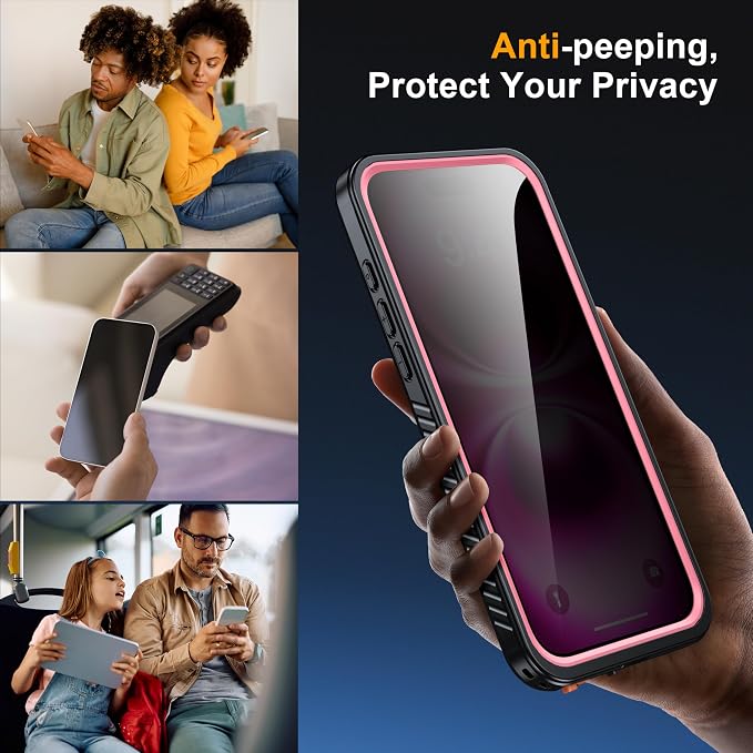 for iPhone 16 Pro Max Case Waterproof, Built-in Privacy Screen & HD Screen - Image 3