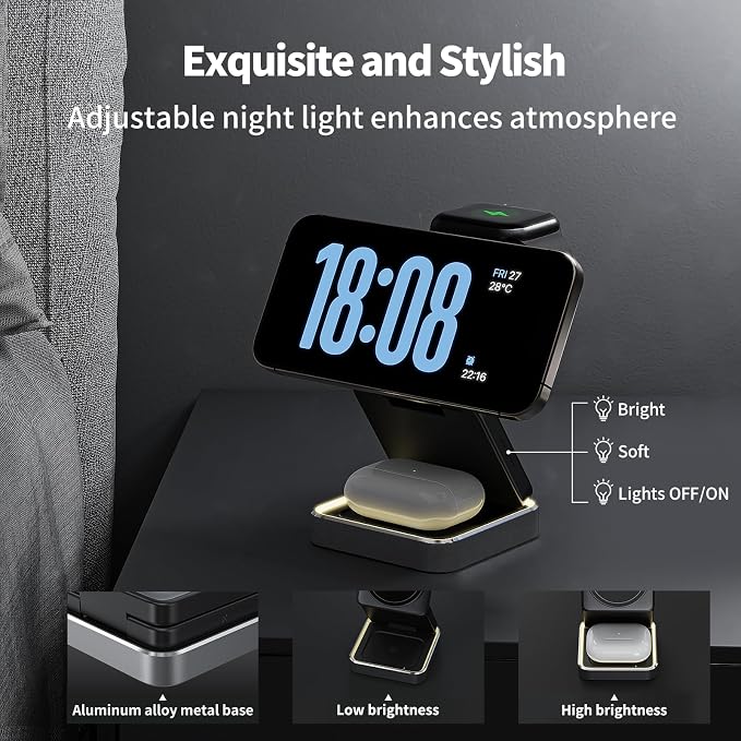 2025 Upgraded 3-in-1 Magnetic Wireless Charger, Charging Stand, Charging Station - Image 9