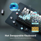 RedThunder K95 Wireless Mechanical Keyboard, TFT Screen & Knob, Trip-Modes - Image 6
