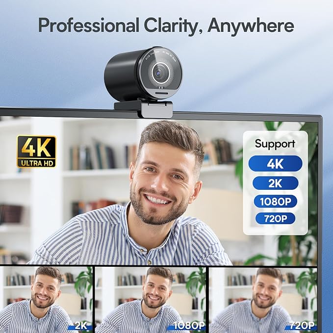 EMEET SmartCam S800-4K Webcam for Streaming, Sony 1/2'' Sensor, Supports HDR - Image 2