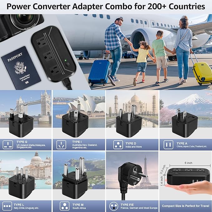 Voltage Converter US to Europe 2300W Power Converter 220v to 110v, Travel - Image 6