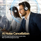 Wireless Headset with Mic for Work, 2.4G USB Dongle & Mic Mute for - Image 3