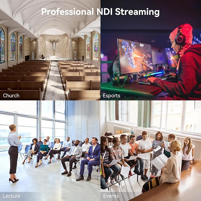 4K NDI PTZ Camera AI Auto-Tracking 20X Optical Zoom HDMI IP Live Streaming SDI - Image 8