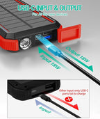 BLAVOR Solar Power Bank, PD18W QC3.0 Fast Charging 10W Wireless Charger - Image 5
