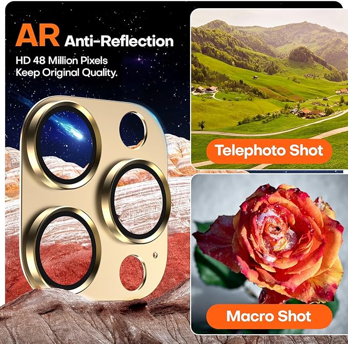 Camera Lens Protector for iPhone 16 Pro Max/16 Pro/15 Pro Max/15 Pro/14 Pro - Image 4