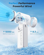Gaiatop Portable Handheld Mini Fan, 21 Working Hours 6 Speeds, Rechargeable - Image 2