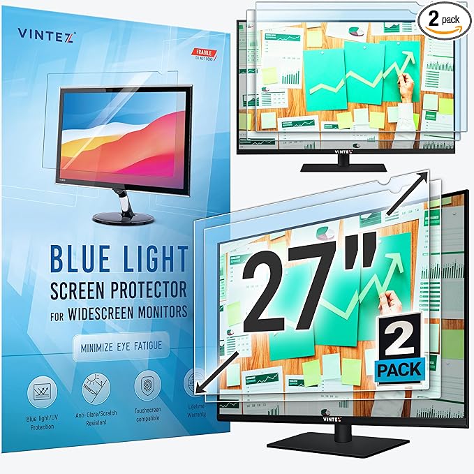 27 inch Blue Light Blocking Screen Protector Panel by VINTEZ