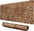Lokigo Leopard Print Desk Pad, Waterproof Rubber Base Mousepad by Lokigo
