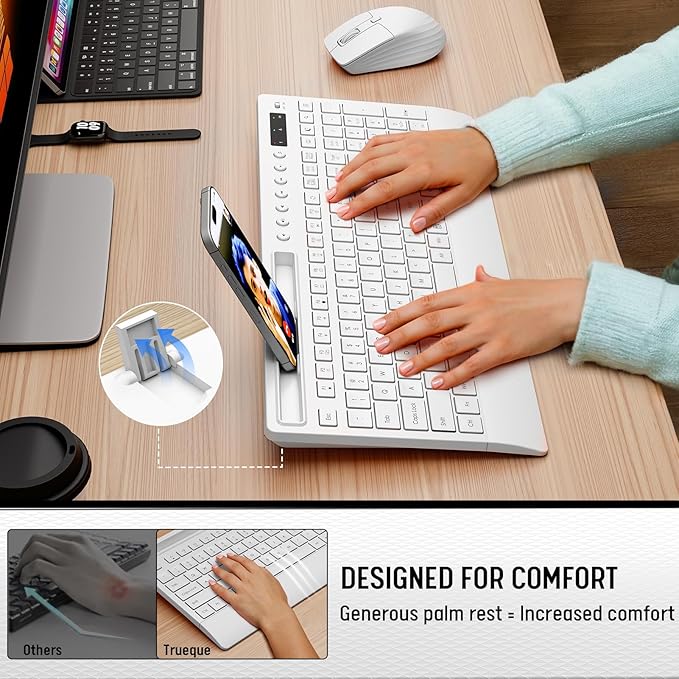 White Wireless Keyboard and Mouse Combo - Image 2