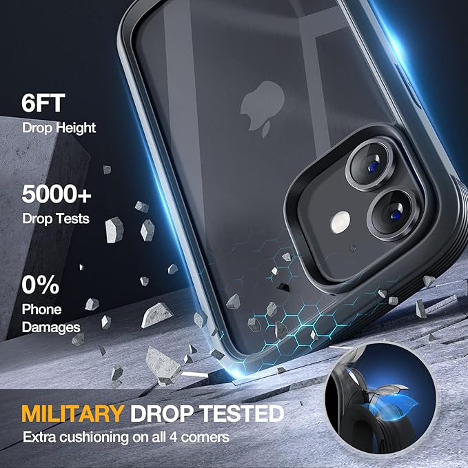 Miracase Glass Series for iPhone 12/12 Pro Case 6.1 inch, Upgraded Full-Body - Image 5