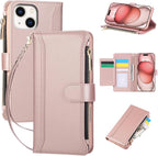 Compatible with iPhone 13/14 Wallet Phone Case-PU Leather Magnetic Flip Cover by KYFSJPT
