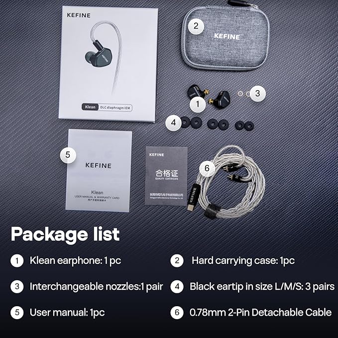 Linsoul Kefine Klean in Ear Monitor, 10mm DLC Diaphragm Dynamic Driver HiFi - Image 9