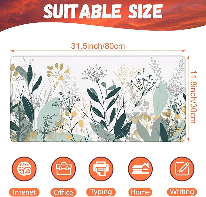 Desk Mat, Wildflowers Large Gaming Mouse Pad - Image 2