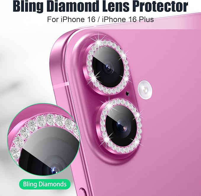 AGVEE 3+3 6 Pack for iPhone 16 6.1" / 16 Plus 6.7" Camera Lens Cover Protector - Image 4