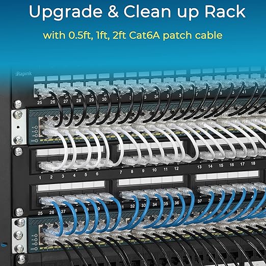 Rapink Patch Cables Cat6/ Cat6a 3ft Slim, Cat6a Ethernet Patch Cable 10G Support - Image 7