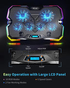 KeiBn Upgrade Laptop Cooling Pad A13, RGB Lights Laptop Cooler 6 Fans - Image 4