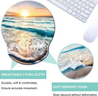 Mouse Pad with Wrist Support, Ergonomic Mouse Pad with Memory Foam Wrist Rest - Image 3