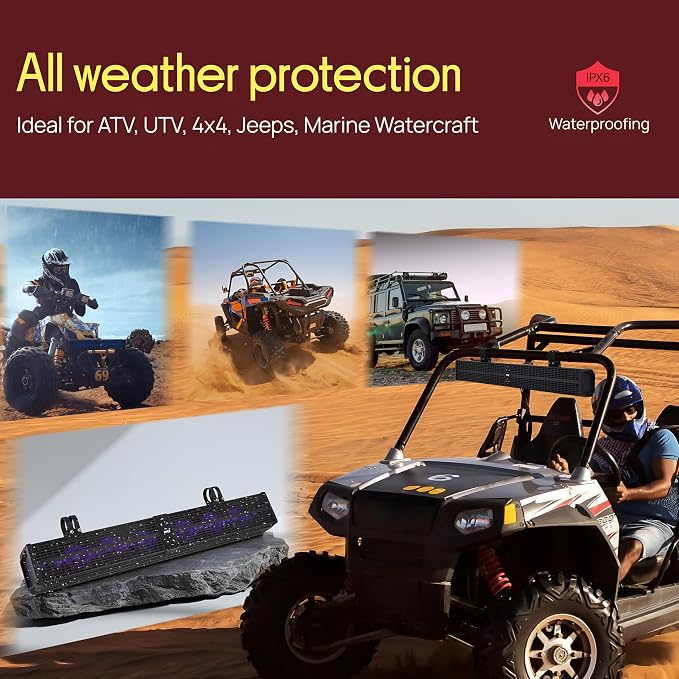 Pyle 32" Powered ATV/UTV Soundbar System, 200W Bluetooth Speakers - Image 6