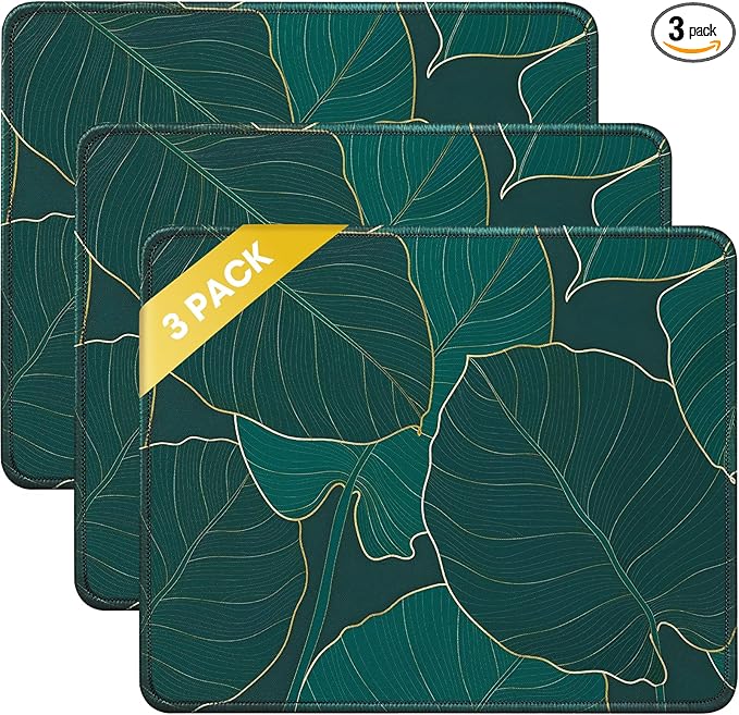 JIKIOU 3 Pack Mouse Pad with Stitched Edge, Comfortable Mouse Pads with by JIKIOU