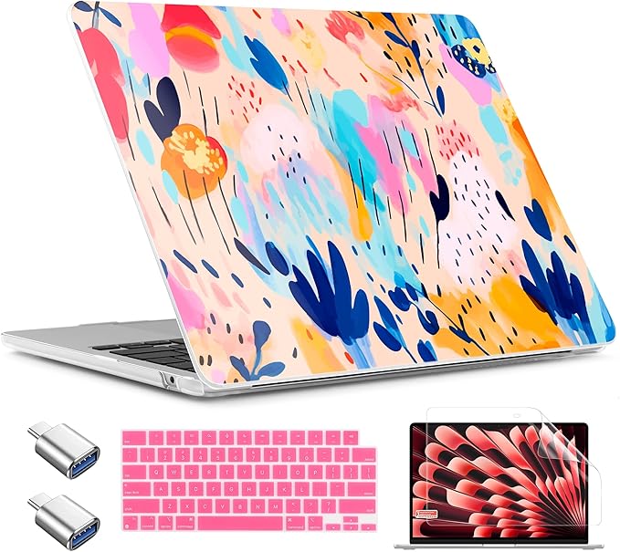 TWOLSKOO Compatible with M4 MacBook Air 15 inch Case 2025-2023 Released Model by TWOLSKOO