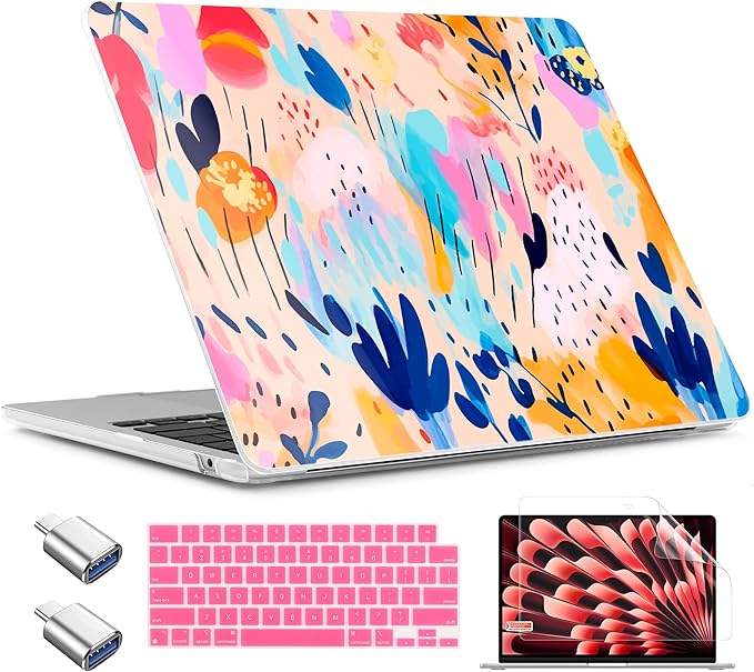 TWOLSKOO Compatible with M4 MacBook Air 13.6 inch Case 2025-2022 Release M4 by TWOLSKOO
