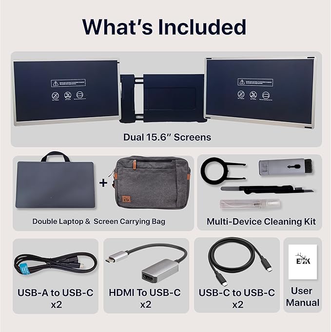 ELK 15.6" Dual Laptop Screen Extender - Image 8