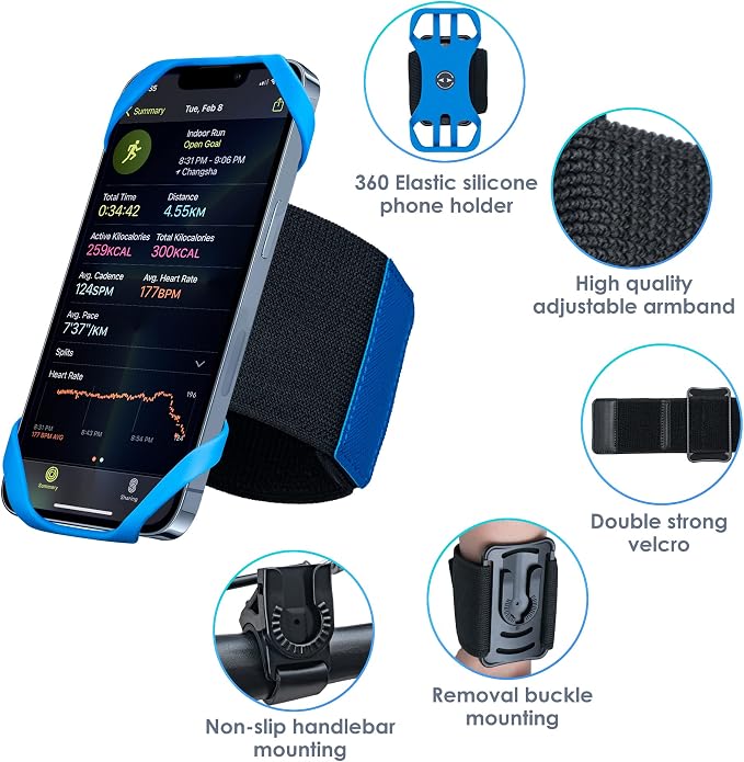 Cikyner Running Armband : 3 in 1 Sports Phone Holder - Image 4