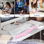 Cloud Wrist Rest for Keyboard and Mouse, Memory Foam PU Leather Keyboard Wrist - Image 6