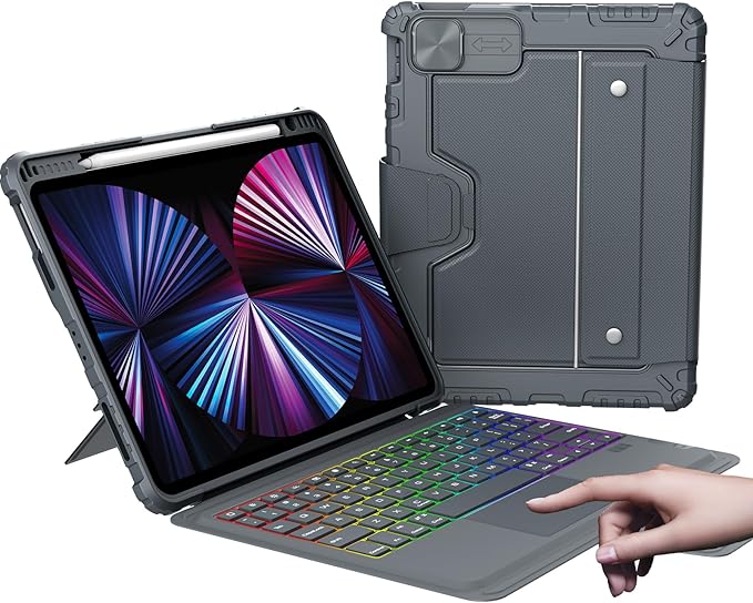Nillkin iPad Air 13 inch Case Keyboard, Slide Camera Cover, iPad Pro 12.9 by Nillkin