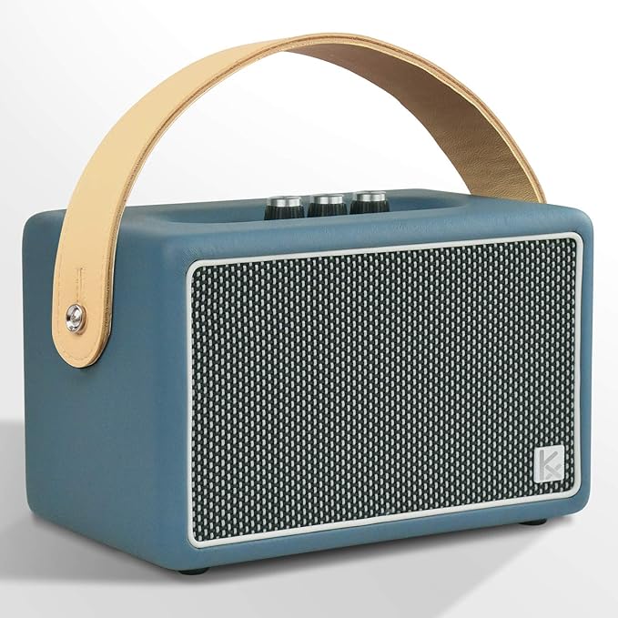 Vintage Bluetooth Speakers, KONEX 40W Leather Portable Wireless Speaker by Konex+audio