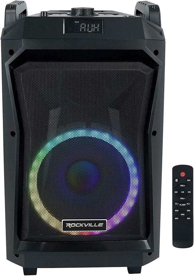 Rockville ROCKNGO 800 10" Portable Bluetooth Speaker, LED Lights, Mic Priority - Image 2