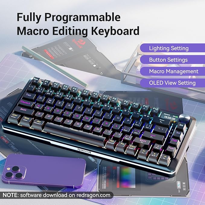 Redragon K708 Wireless Mechanical Keyboard - Image 6