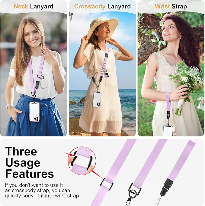 Adjustable Crossbody Phone Lanyard, Universal Phone Wrist Strap and Phone Neck - Image 2