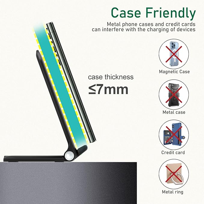 15W Wireless Charger Stand, Foldable Charging Station - Image 4