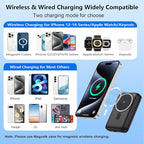 Magnetic Portable Charger for iPhone, 10800mAh 4-in-1 Wireless Power Bank - Image 6