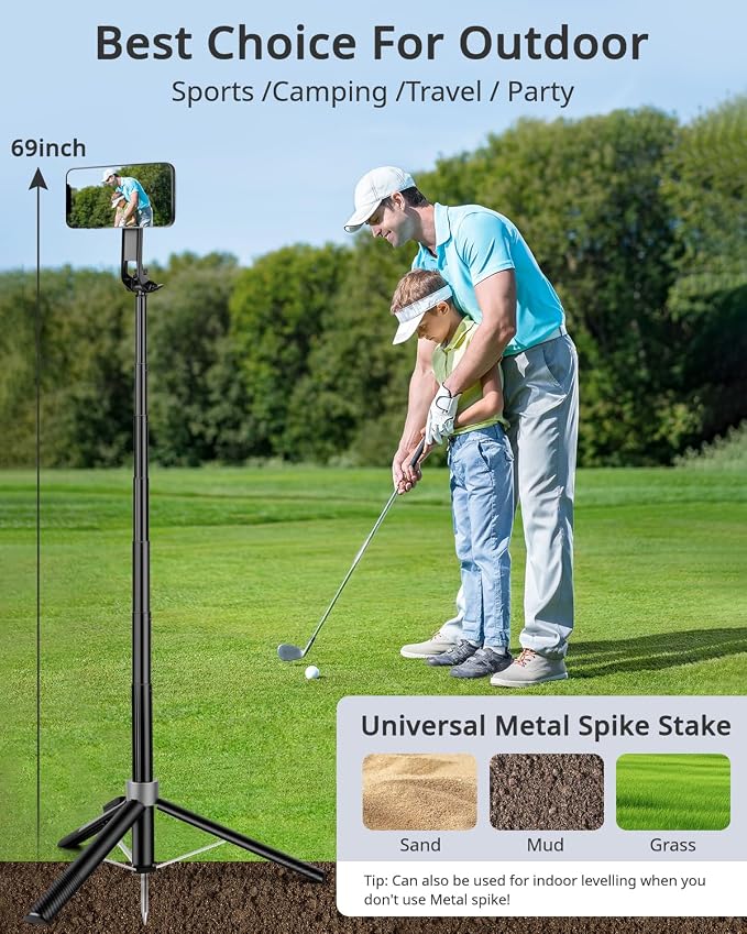 Magnetic Tripod for iPhone, Extendable Cell Phone Stand for Recording Travel - Image 3
