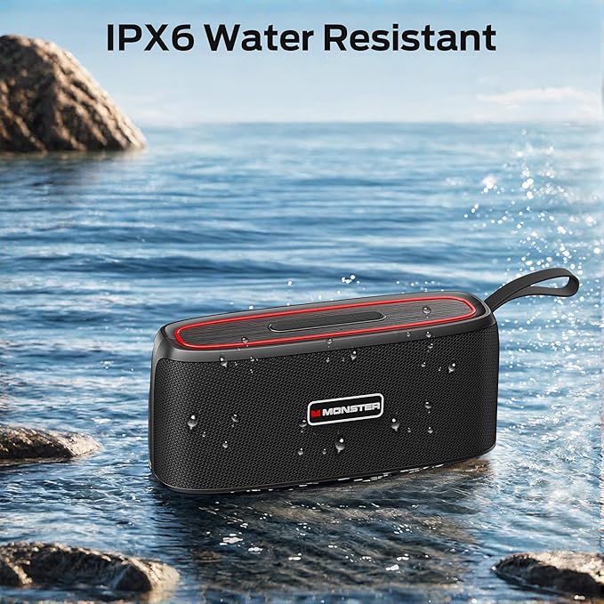Monster Shock Portable Bluetooth Speaker, 30W Loud Sound, IPX6 Waterproof - Image 5