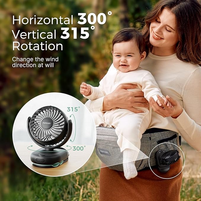 Momcozy Portable Fan with Clip | 4-Speed Mini-Fan - Image 7