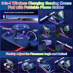 HAUTOCO Wireless Charging Mouse Pad 15W RGB Gaming Mousepad Waterproof Desk Mat - Image 6
