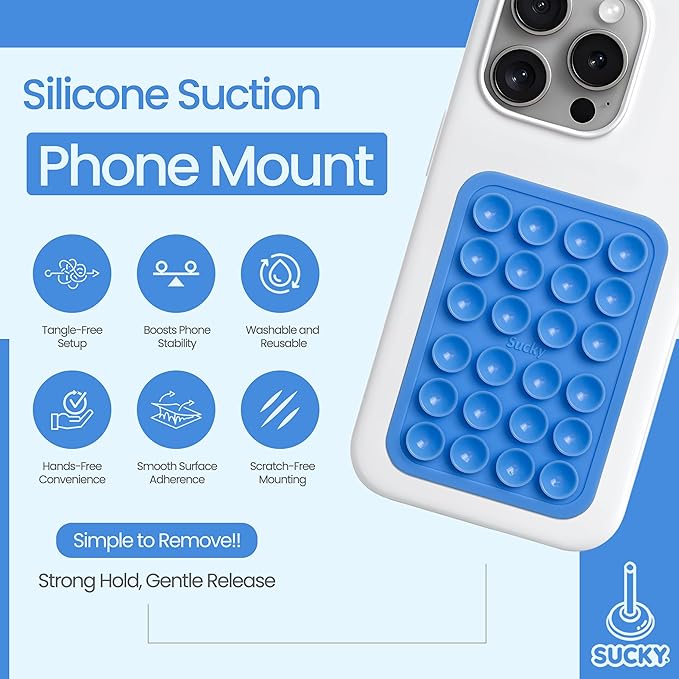 SUCKY Silicone Suction Phone Case Adhesive Mount - Image 3
