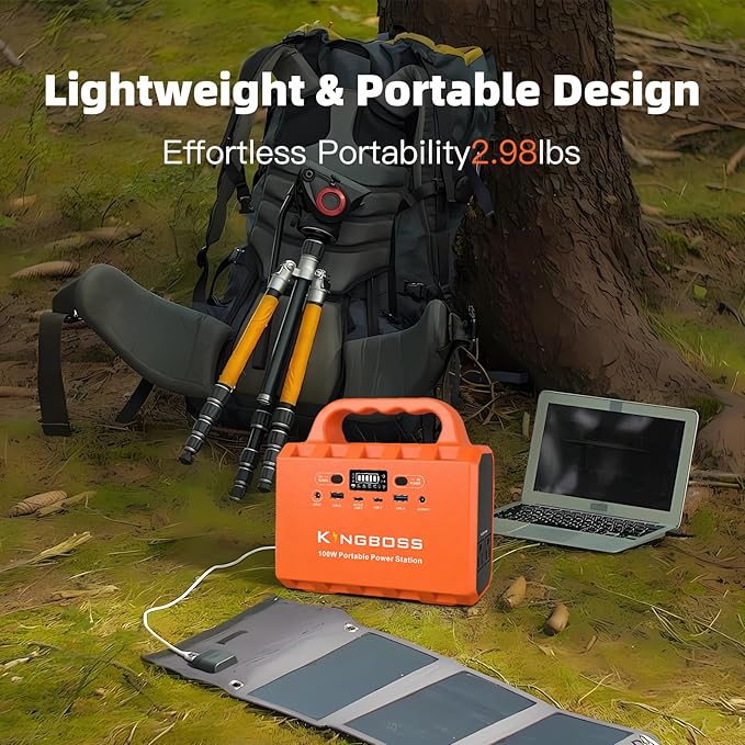 KINGBOSS 100W Portable Power Station, 96Wh LiFePO4 Battery Small Generator - Image 7