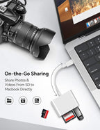 USB-C SD Card Reader, Support SD, Micro SD Cards - Image 3