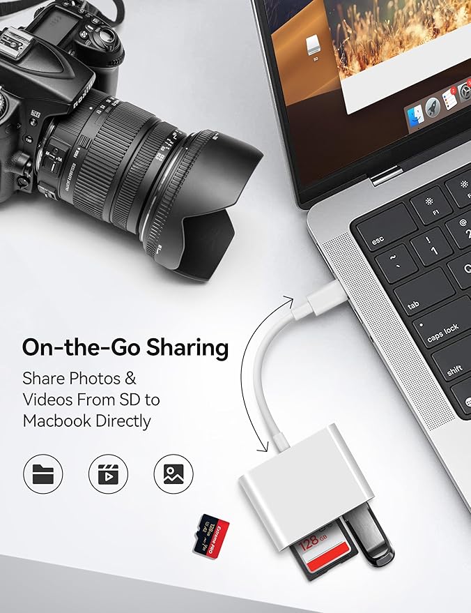 USB-C SD Card Reader, Support SD, Micro SD Cards - Image 3