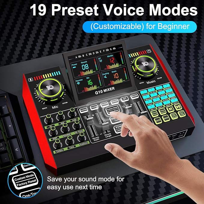 Podcast Microphone Bundle with Live Sound Board Audio Mixer, Podcast Equipment - Image 9