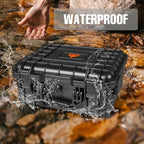 Hard Case, 14x 11.5x 6.5 Inch Portable Weather Waterproof Protective Camera Case - Image 4