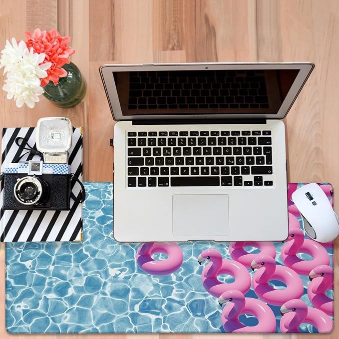 Gaming Desk Pad Large Extra Length Pink Flamingos Mouse Pad Keyboard Laptop - Image 6