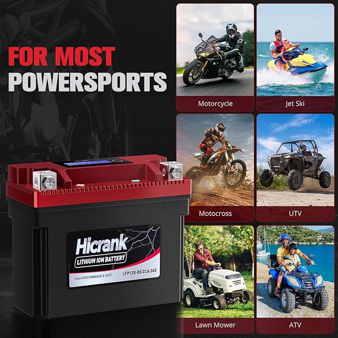 YT12B-BS Lithium 12V 6Ah 360CCA LiFePO4 Motorcycle Battery, Powersports Battery - Image 7