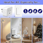 Remote Switch Outlet, Wireless On/Off Light Switch Wall Mounted, TUV Listed - Image 4